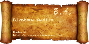 Birnbaum Amália névjegykártya
